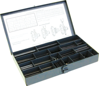 DIN 1481, Rolled spring pin selection, Sheet steel box, Steel